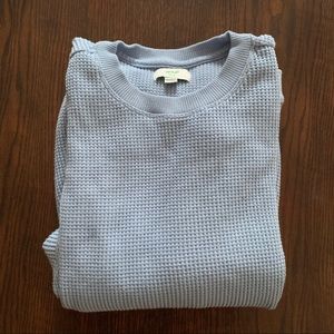aerie Oversized Waffle Knit Crew Sweatshirt, XS